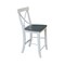 International Concepts X-back CounterHeight Stool, 24" Seat Height, White/Heather Gray S05-6132 - alternate 8